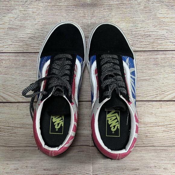 Vans Old Skool Platform After Dark Womens Size 8 Pink Blue Black Summer - Picture 12 of 13